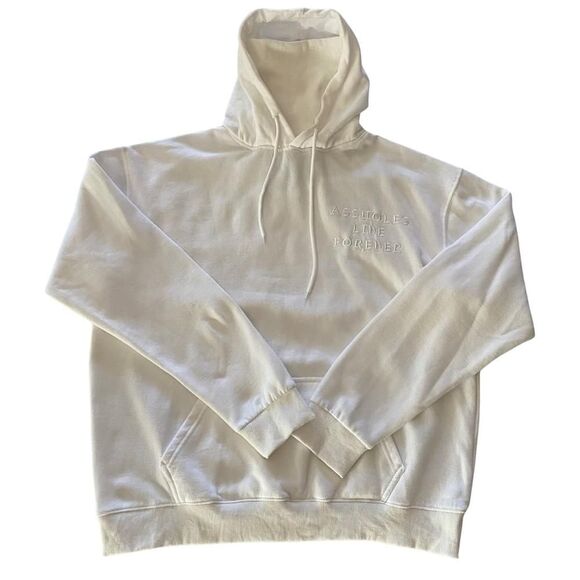 Tops - ALF Live Forever Hoodie With Built In Turtle Neck White Size Large